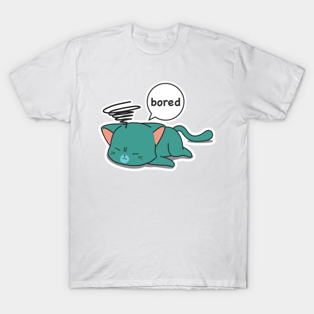 Bored Cat T-Shirt by Mary Merwids Joy